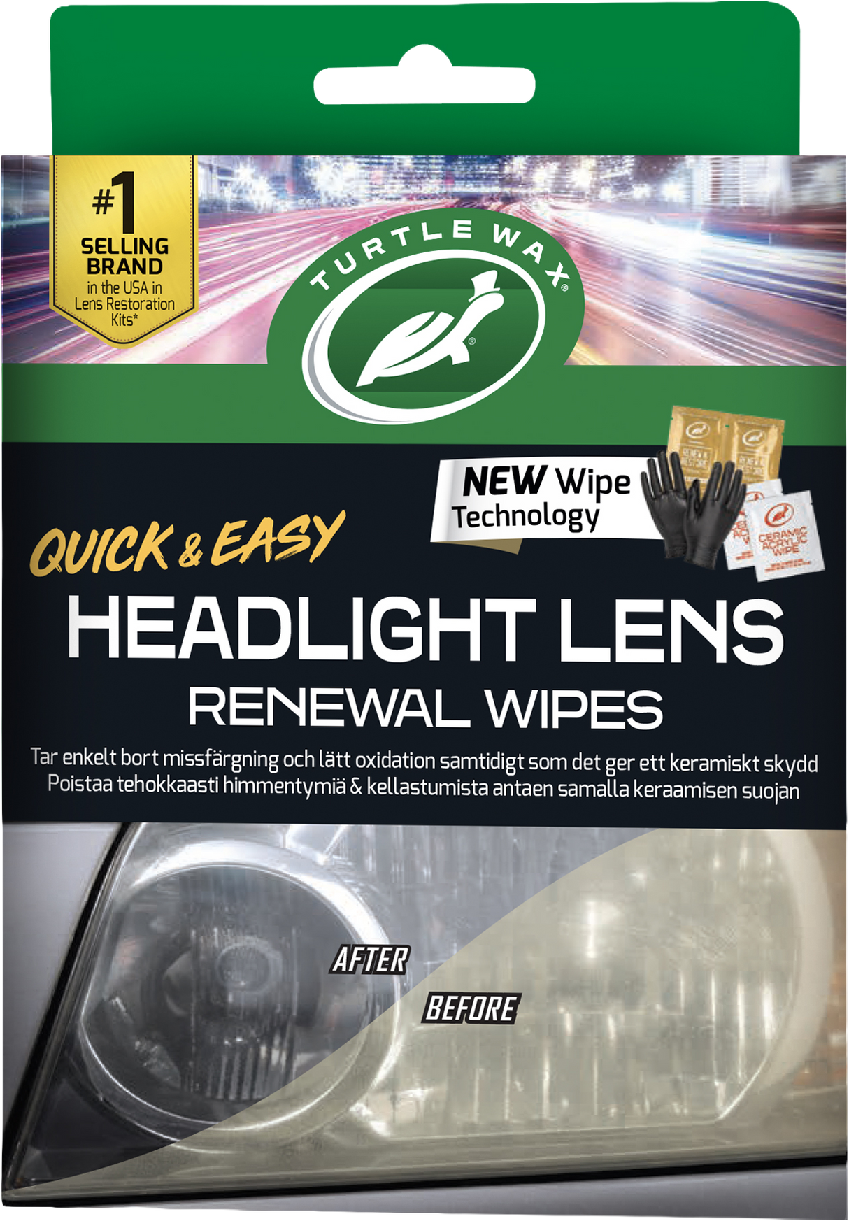 Turtle Wax Headlight Lens Renewal Wipes
