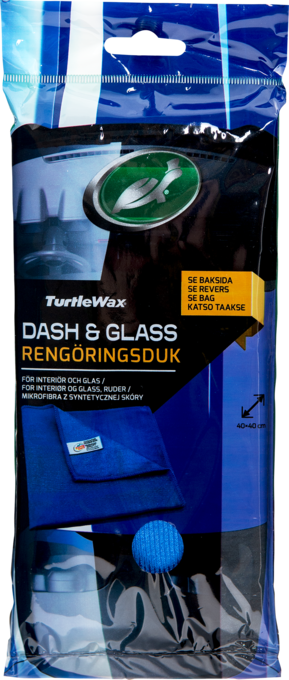 Turtle Wax Dash & Glass Towel Blå  40x40cm